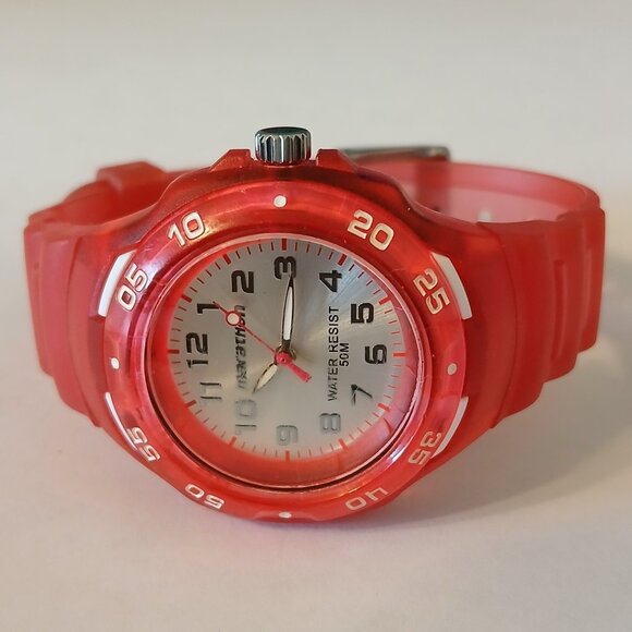 Timex Marathon Ladies Red Analog Watch WR 50M TW5M06500 - Picture 1 of 12